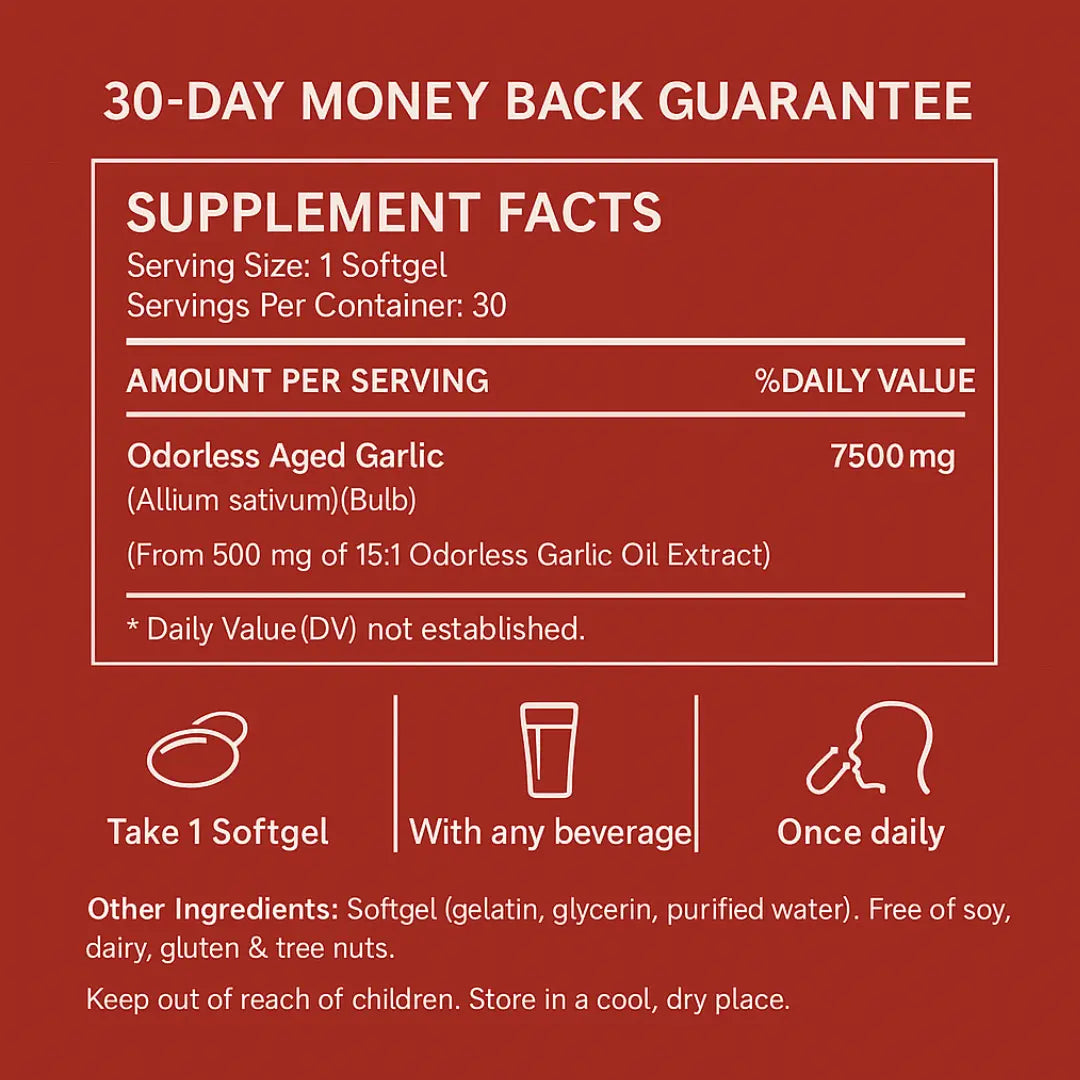 Aged Garlic Extract - 7500mg Odorless