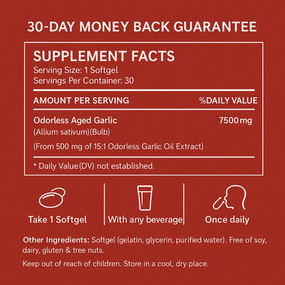 Aged Garlic Extract - 7500mg Odorless